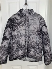 BOOHOO MAN black grey puffer coat snake print winter coat