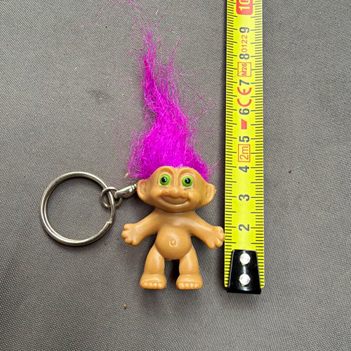 Troll plastic figure keyring - plastic,