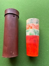 Vintage 30s Bandalasta ware ? marble effect coloured Bakelite tumblers ML BEATL 