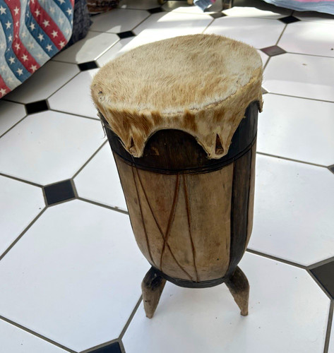 Hand carved african drum - hand, |