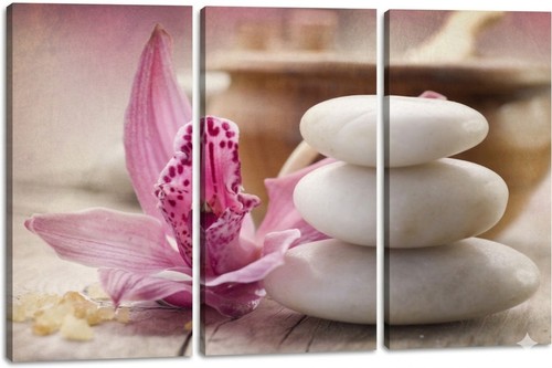 Zen stones pink flower home - zen,