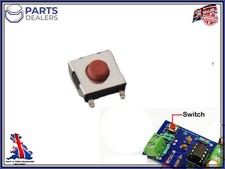 6.2x6.2x3.2 mm SMD 4 PIN MICRO SWITCH PUSH BUTTON RED PCB MOUNTED (SPST OFF-ON)