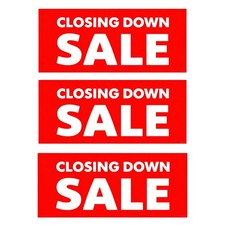 3 X CLOSING DOWN SALE WINDOW