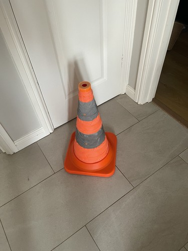 Retractable road safety cone - road,