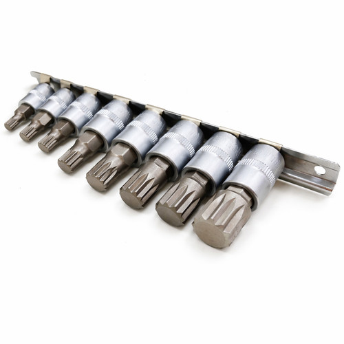 8pc spline bit socket - socket, 12