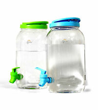 DOUBLE DRINKS DISPENSER 6L- PLASTIC JAR JUG HOME PARTY PICNIC GARDEN BAR B Q