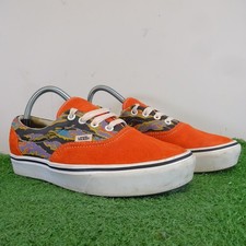 Vans Shoes Size 5 Womens Orange Comfy Cush Era Suede Tiger Camo Low Top Trainers