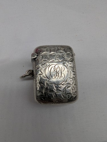 Antique sterling silver vesta - antique,