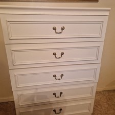 White chest of drawers with