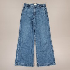 Frame Womens Baggy Jeans Blue