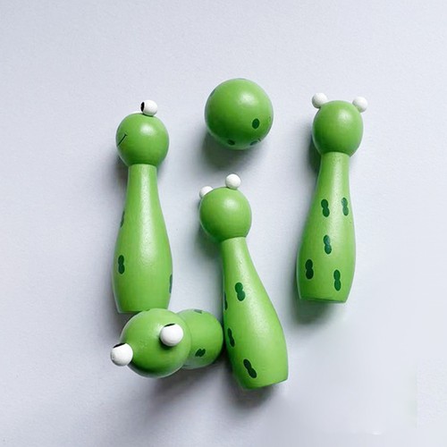 Durable wooden bowling set for - set,