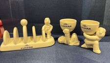 Pupal Vintage Toast And 2 Egg Cup Holders.Made For Lurpak