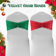 Red/Green Velvet Chair Bands