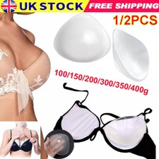 UK Silicone Breast Form Clear Bra Enhancer Insert Pad Mastectomy Prosthesis Swim