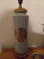 Vintage porcelain table lamp,humming bird theme