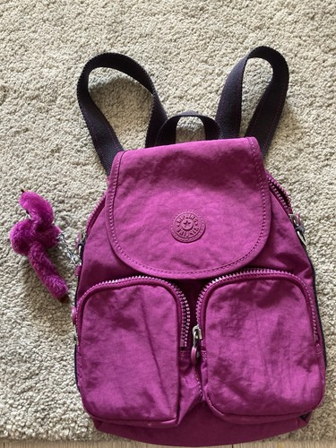 Kipling purple backpack - backpack, with