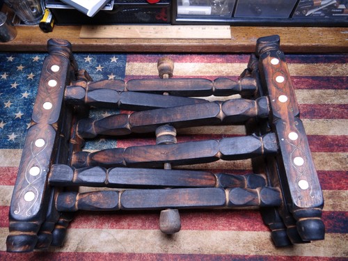 Vintage handmade inlaid wood - handmade,