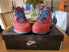 Nike LeBron 19 XIX Men's Basketball Shoes Siren Red/Laser Blue, Size UK 7 - VGC