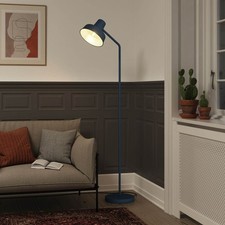 LED Floor Lamp Matt Blue Metal