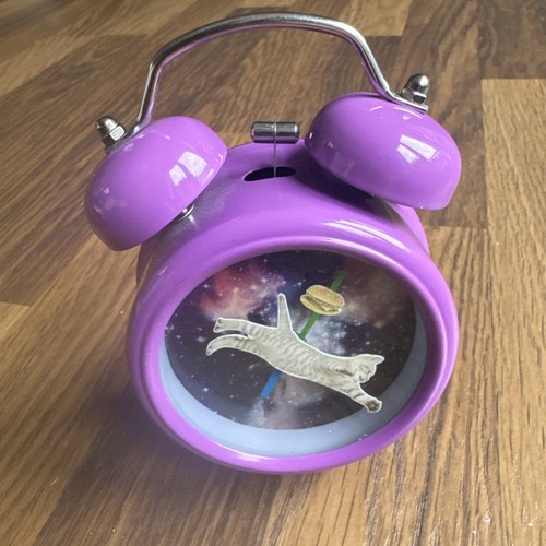 Cat space alarm clock - in,