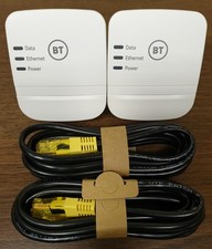 2 x BT Broadband Extender 600 wired AV600 Powerline Adapters Ethernet NEW MODEL