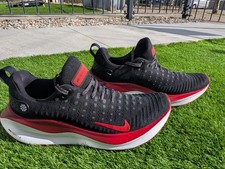 NIKE Mens Black & Red React Infinity Run 4 Running Trainers UK 8 NEW