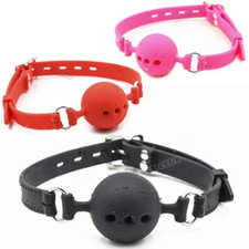 Soft Silicone Open Mouth Gag Ball – 3 Sizes BDSM Bondage Toy for Couples