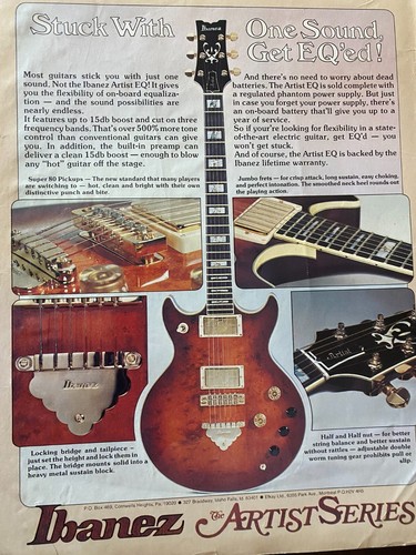 Ibanez artist series - series, guitars