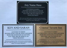 PERSONALISED Plaque Metal Sign