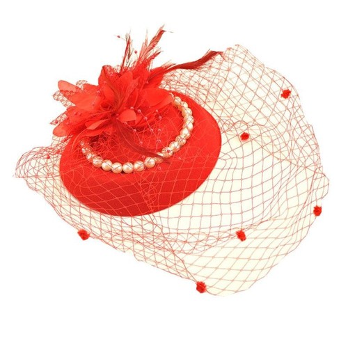 Vintage wedding veil hat pearl - wedding,