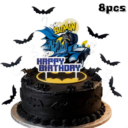 Batman cake topper 8pc - batman, set