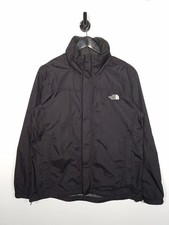 The North Face Hyvent Rain Jacket Size Medium Men's Black Hooded Waterproof Coat
