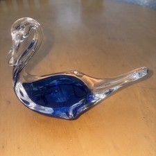 Hand Blown Art Glass Swan,Nov2588