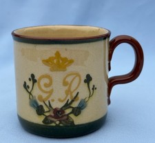 Crown Dorset Pottery - Borough of Poole George V Queen Mary Coronation Mug 1911