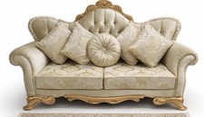 Luxury Cream & Gold Tufted