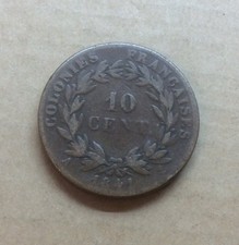 1841 French Colonies 10 Cents