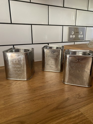 Vintage silver plated tin - plated/tin, tea