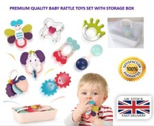 Baby Rattles Teething Toys, Sensory Activity Toys with Storage box, XMAS Gift