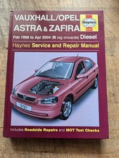 Vauxhall Astra Opel Mk4 & Zafira (Diesel) Haynes Workshop Manual 1998-2004