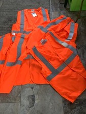 Job lot Scotchlite high visibility  vests x 5. Orange size Large New old stock