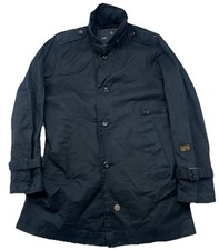 G-Star Men’s Jacket New Garber Trench Coat Military Black VGC Large Fits Medium