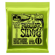Ernie Ball Regular Slinky Electric Guitar Strings 3-Pack (10-46 Gauge)