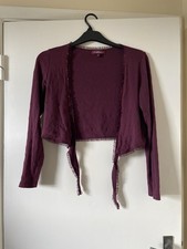 Aubergine cropped bolero