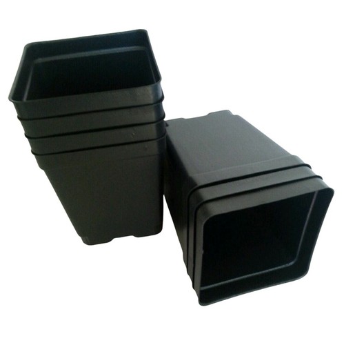 Square deep black plastic - square,