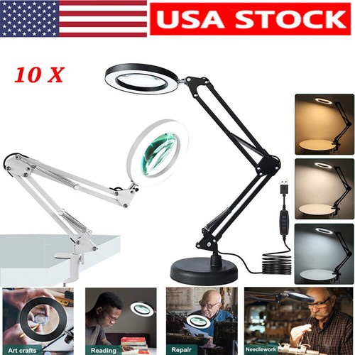 10x magnifying glass desk - 10x,