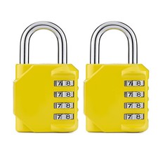 Combination padlocks yellow - 2x,