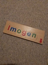 Imogen Girls Name Wooden