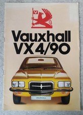 VAUXHALL VX 4/90 Car Sales Brochure #V2227 Aug 1974 Rev Sept 1975