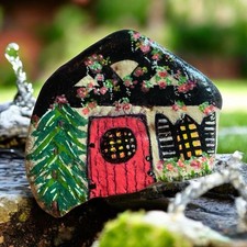 Painted Rock Cottage Acrylic