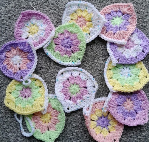Hand crocheted bunting - hand,